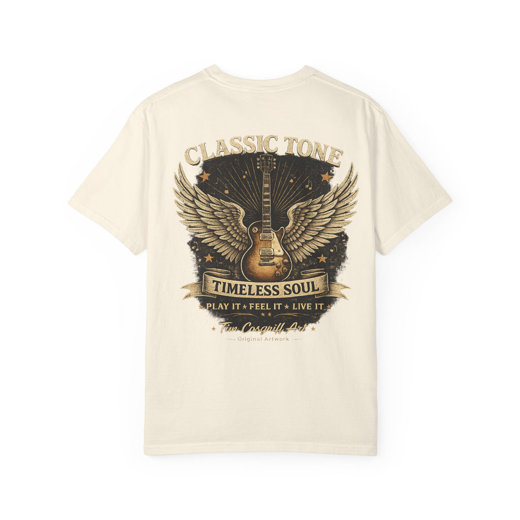 Classic Rock Guitar T-Shirt — Timeless Soul & Jimi Tribute Graphic Tee