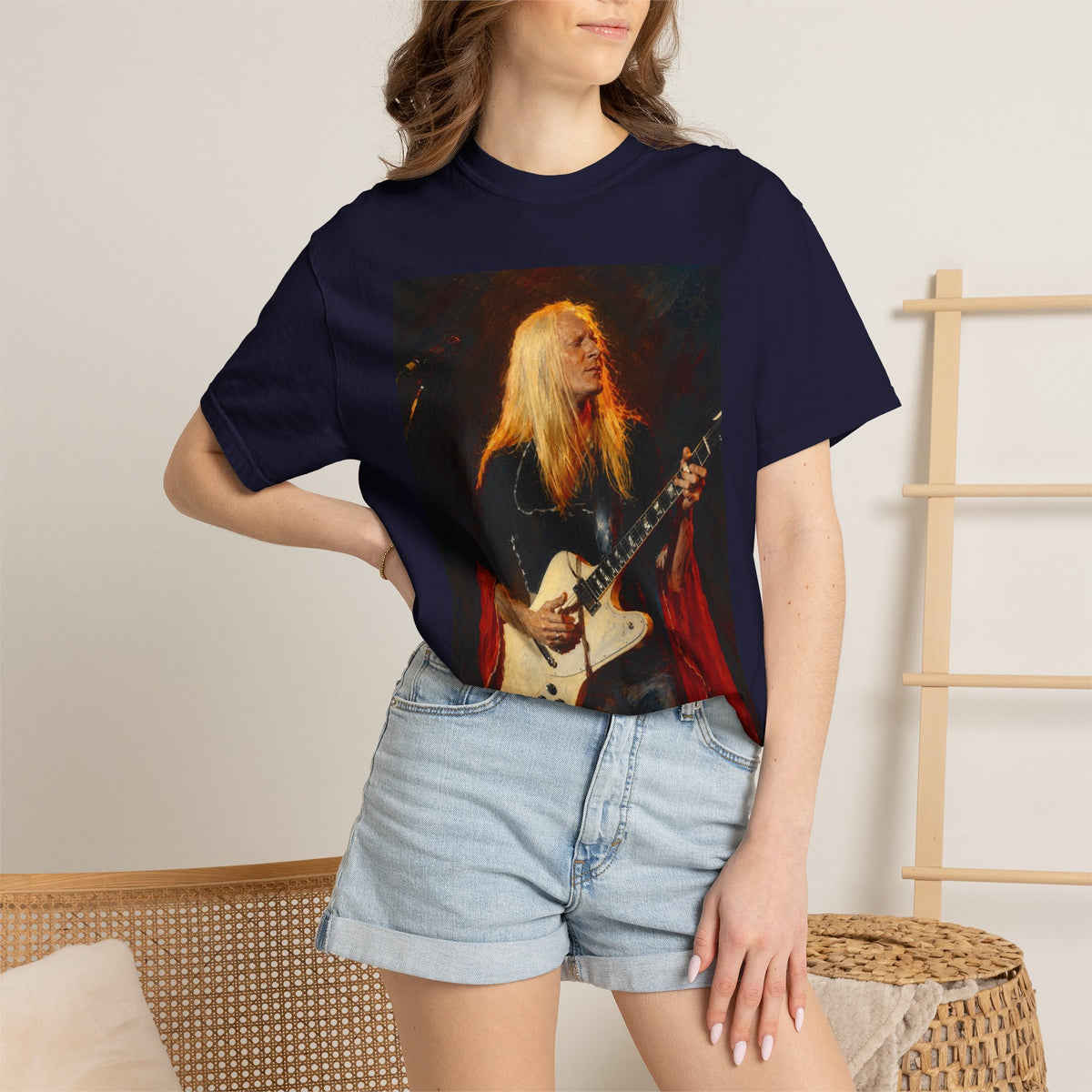 Johnny Winter Guitar T Shirt
