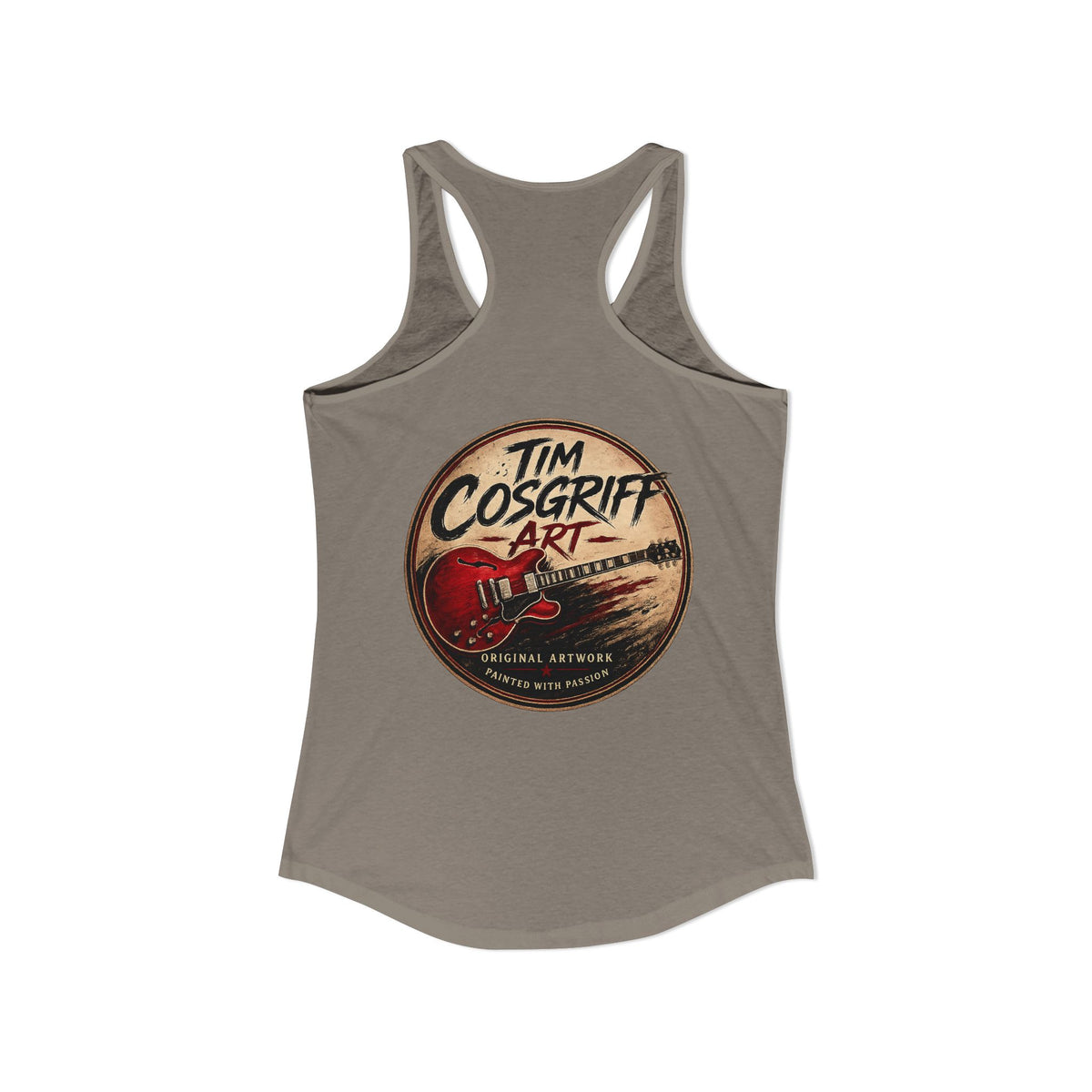 Rock Guitarist Hands on Les Paul Women's Ideal Racerback Tank
