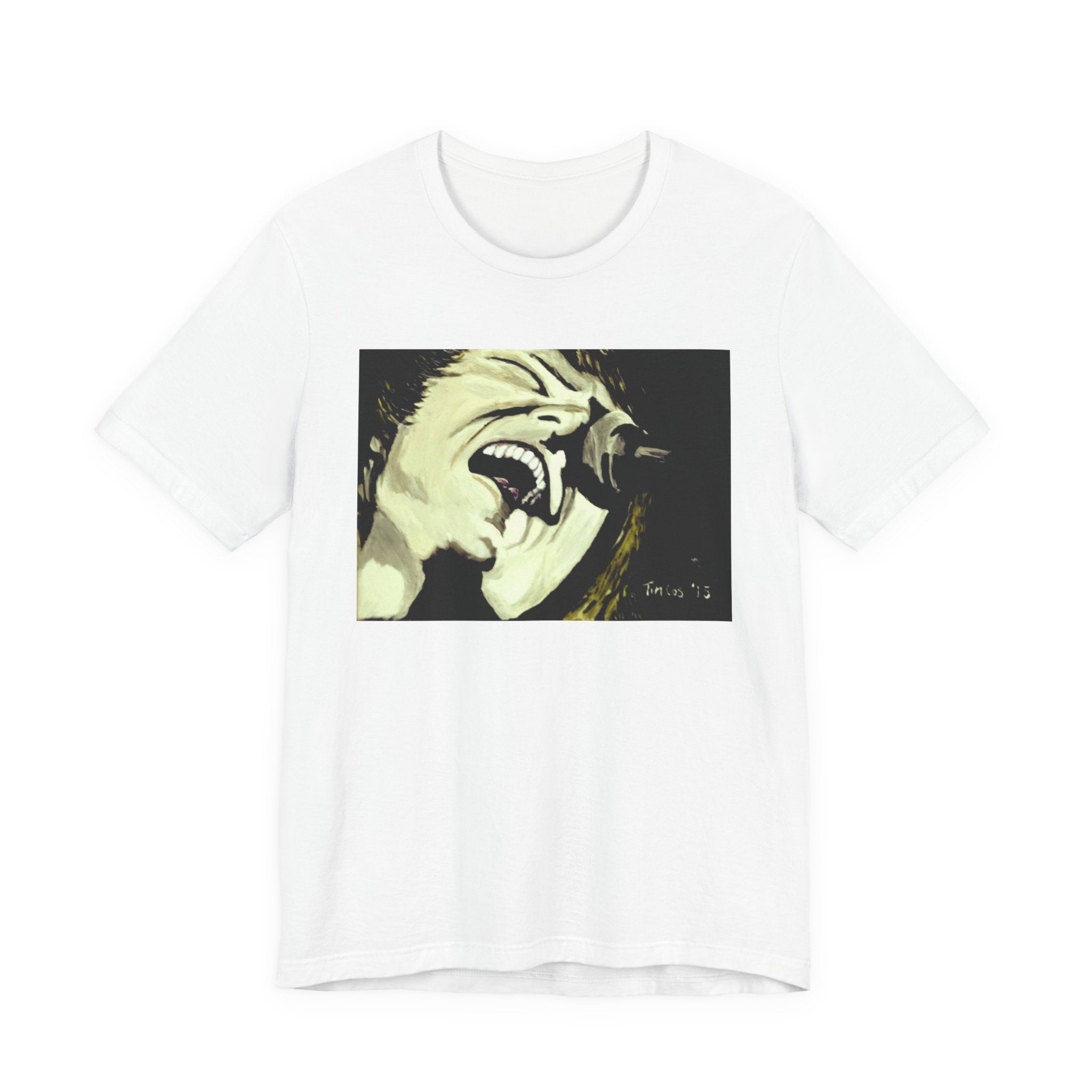 Screaming Singer Graphic Tee — Retro Rock Vocalist Art T-Shirt