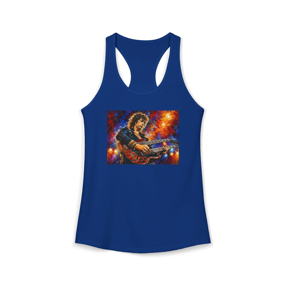Jimmy Page Guitarist Women's Ideal Racerback Tank