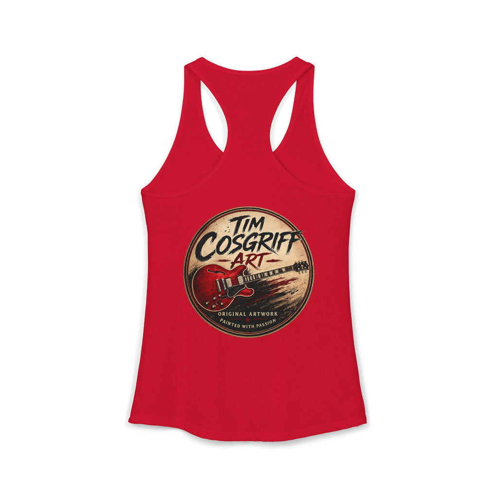 Rock Guitarist Hands on Les Paul Women's Ideal Racerback Tank