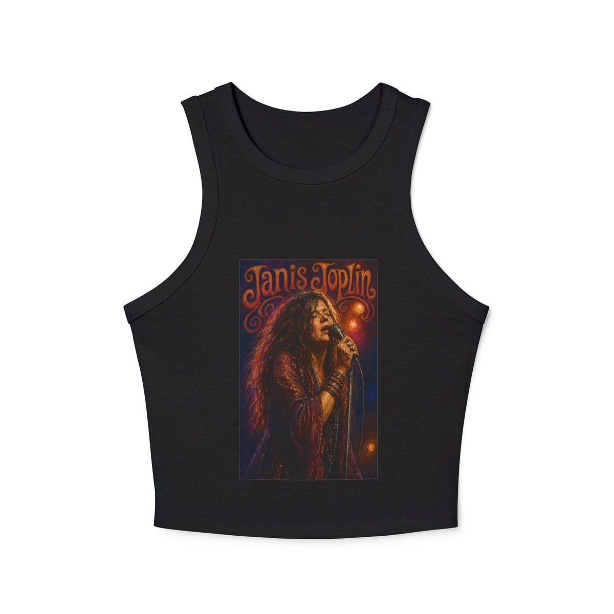 Janis Joplin Classic Rock Crop Tank Timeless Soul Racer Tank