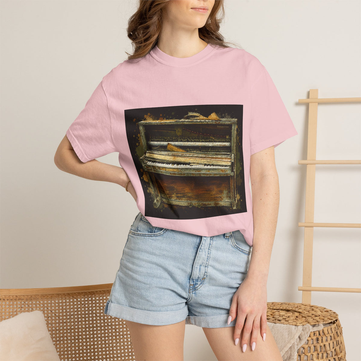 Vintage Piano Original Art T Shirt