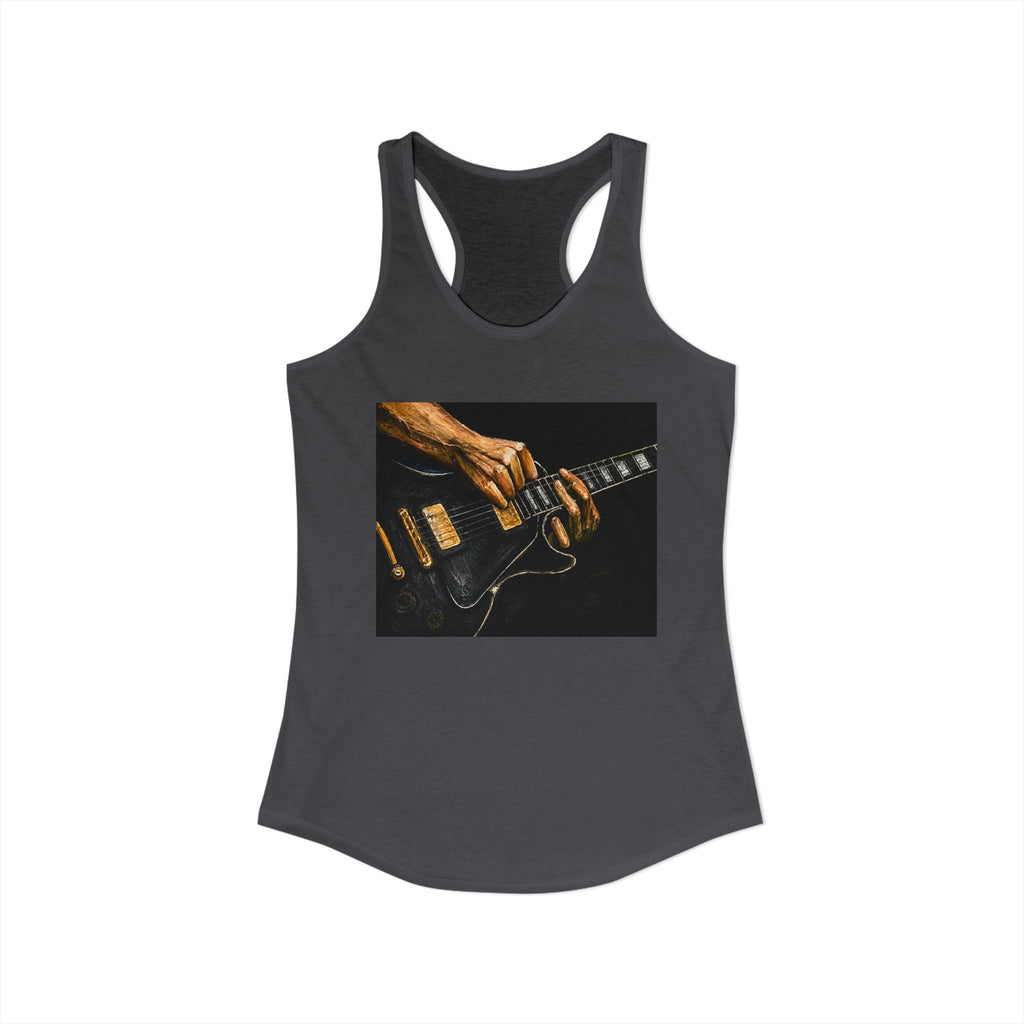 Rock Guitarist Hands on Les Paul Women's Ideal Racerback Tank