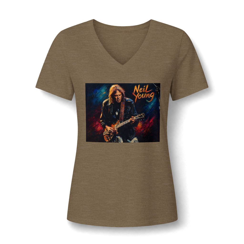 Neil Young Women's V Neck Tee