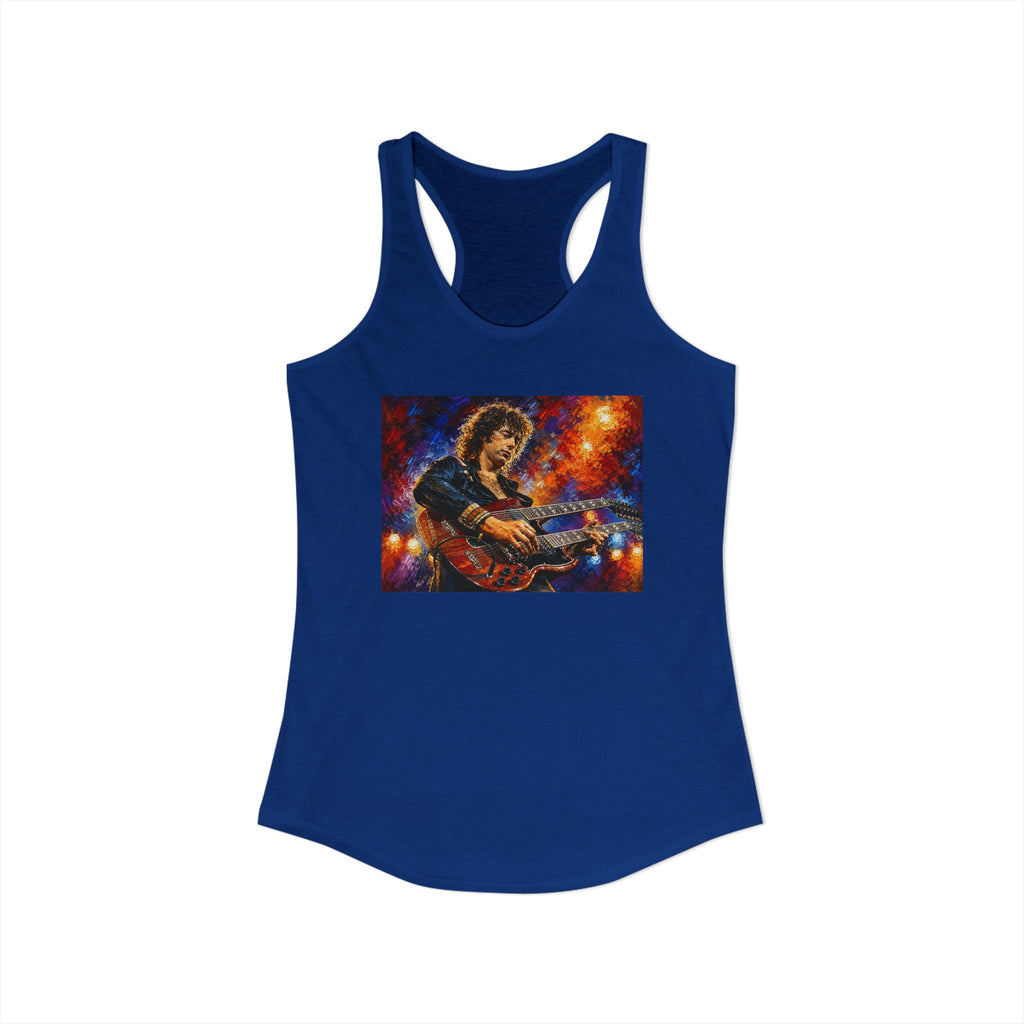 Jimmy Page Guitarist Women's Ideal Racerback Tank