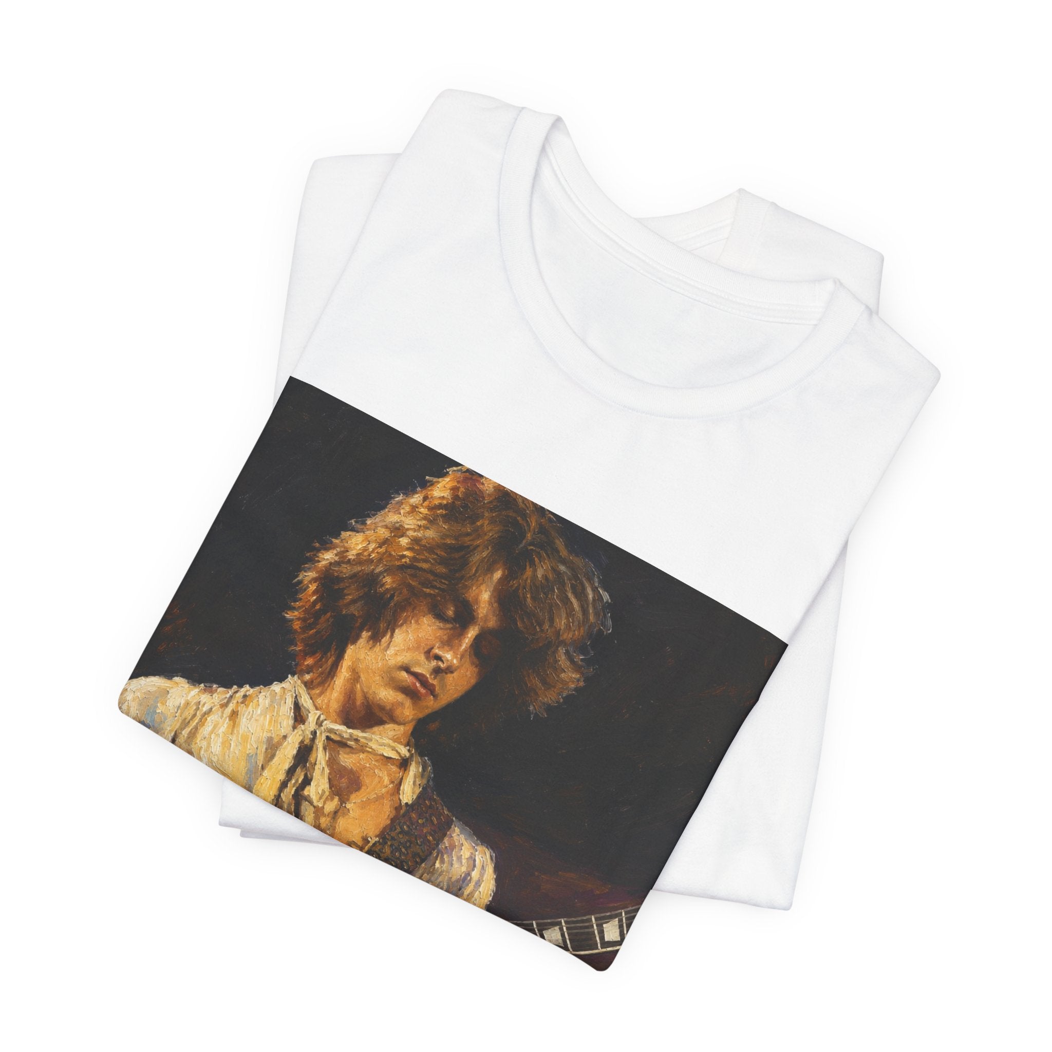 Vintage Rock Guitarist Photo Tee — Retro Music Band T-Shirt