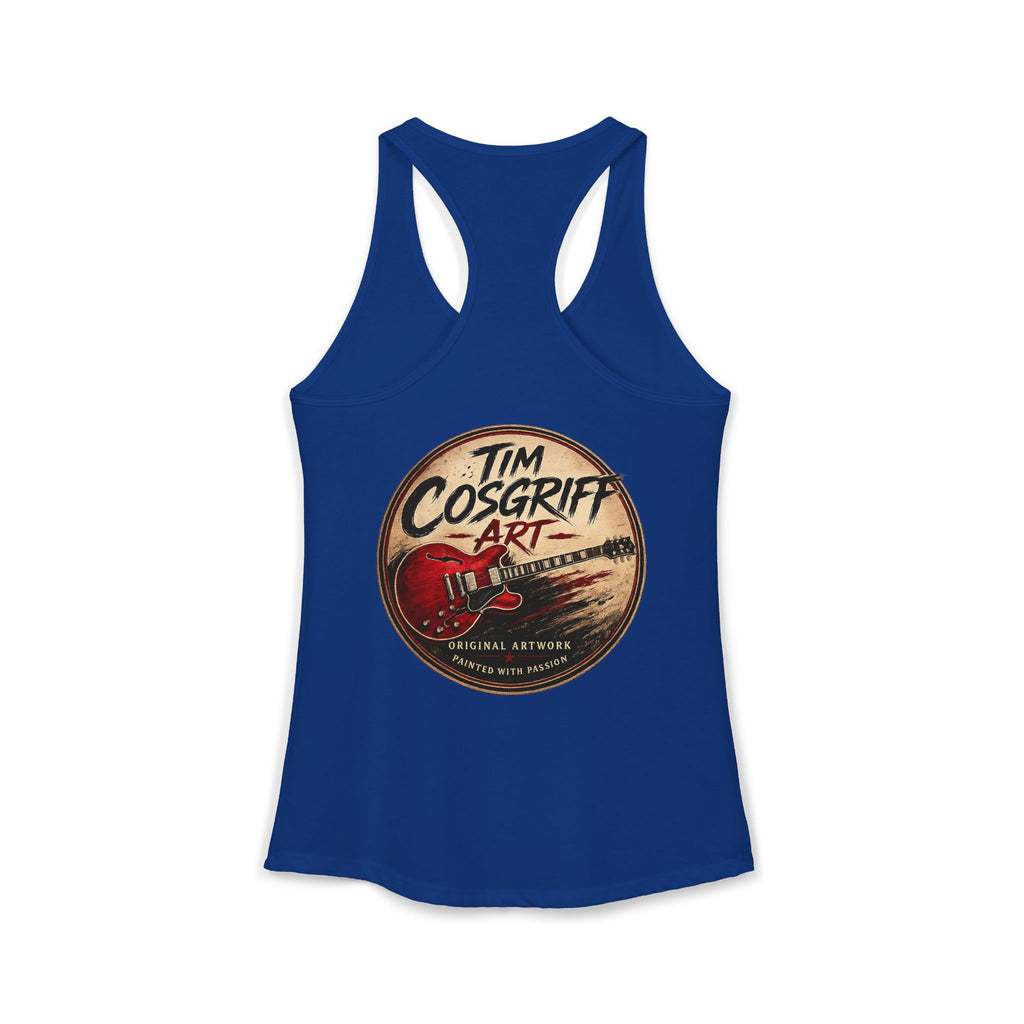 Rock Guitarist Hands on Les Paul Women's Ideal Racerback Tank