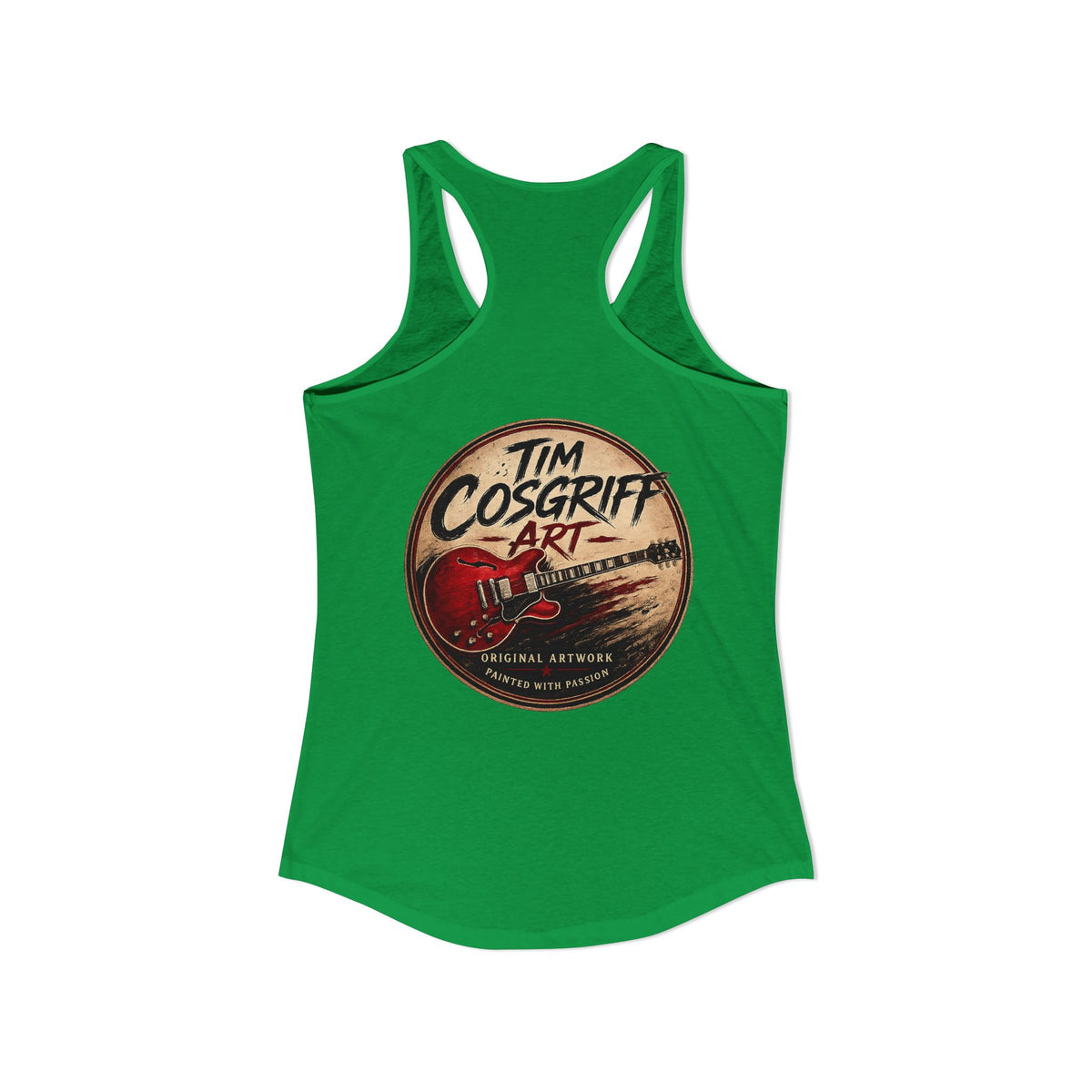 Rock Guitarist Hands on Les Paul Women's Ideal Racerback Tank