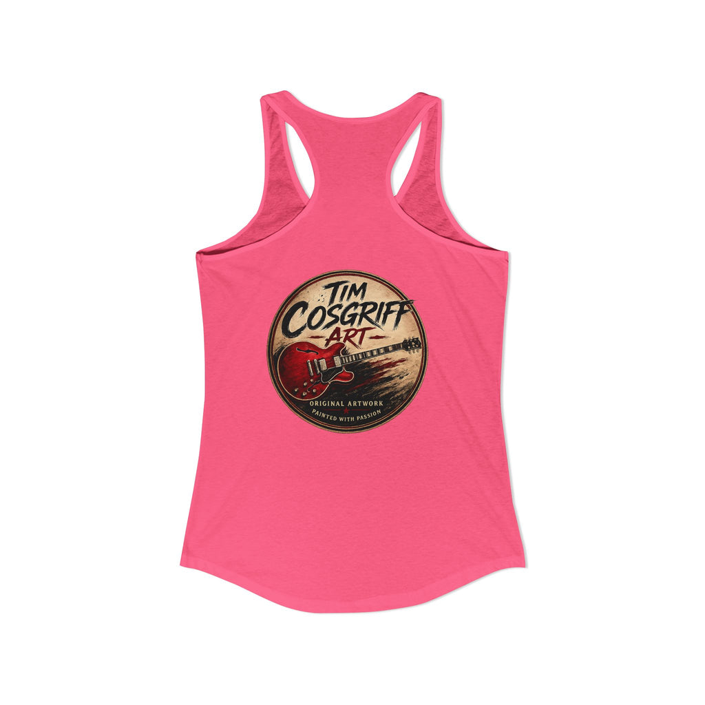 Jimmy Page Guitarist Women's Ideal Racerback Tank
