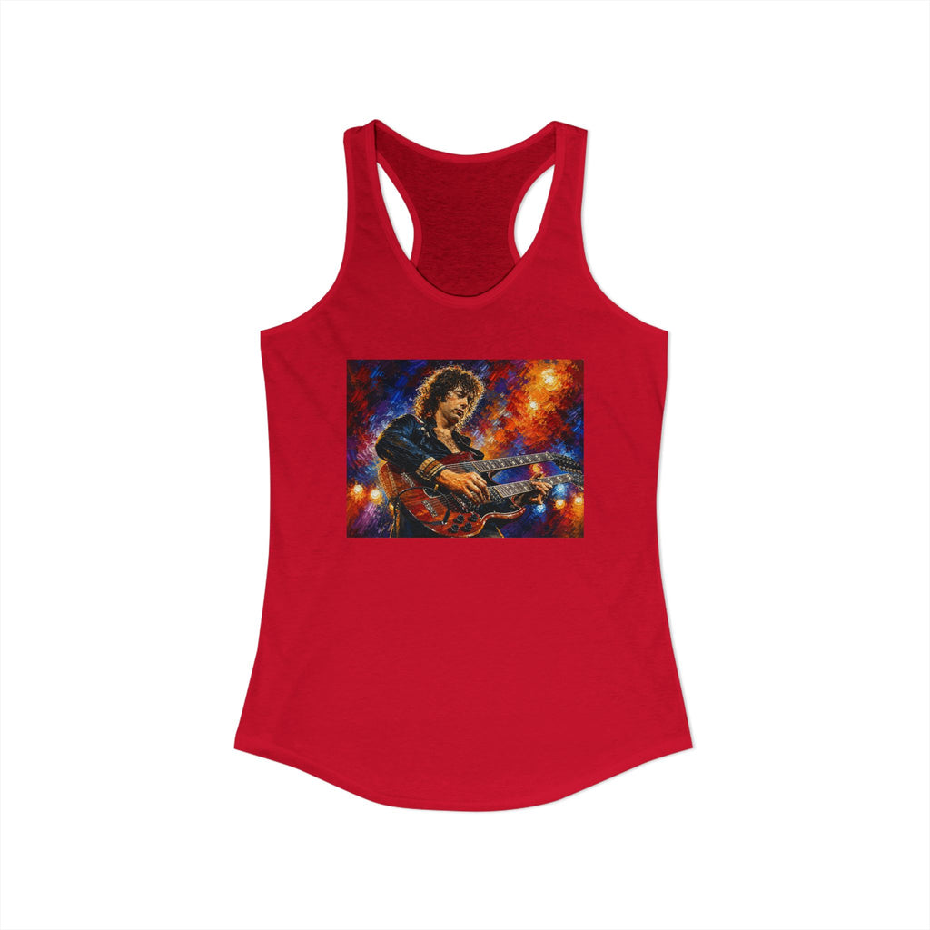Jimmy Page Guitarist Women's Ideal Racerback Tank