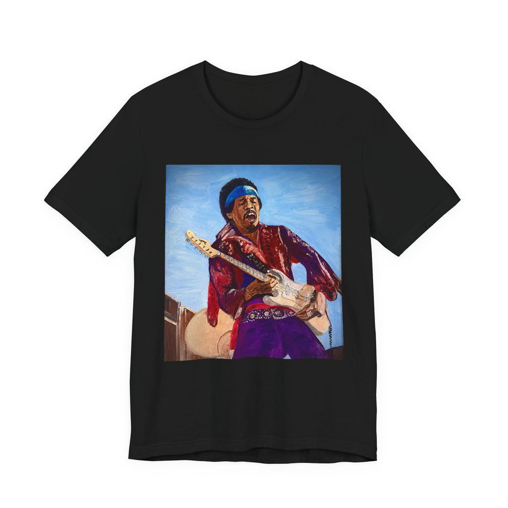 Jimi Hendrix Portrait Tee – Vintage Rock Guitarist Art T-Shirt