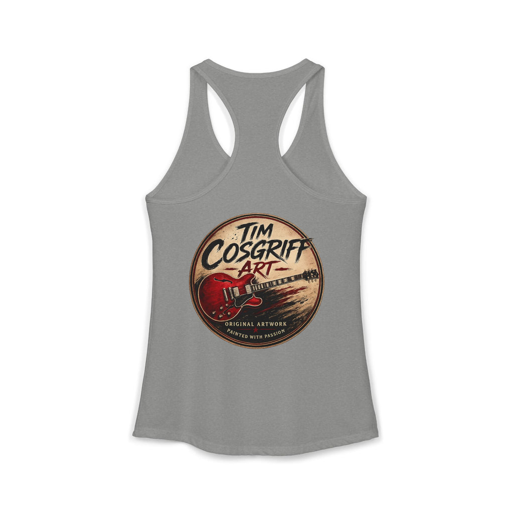 Rock Guitarist Hands on Les Paul Women's Ideal Racerback Tank