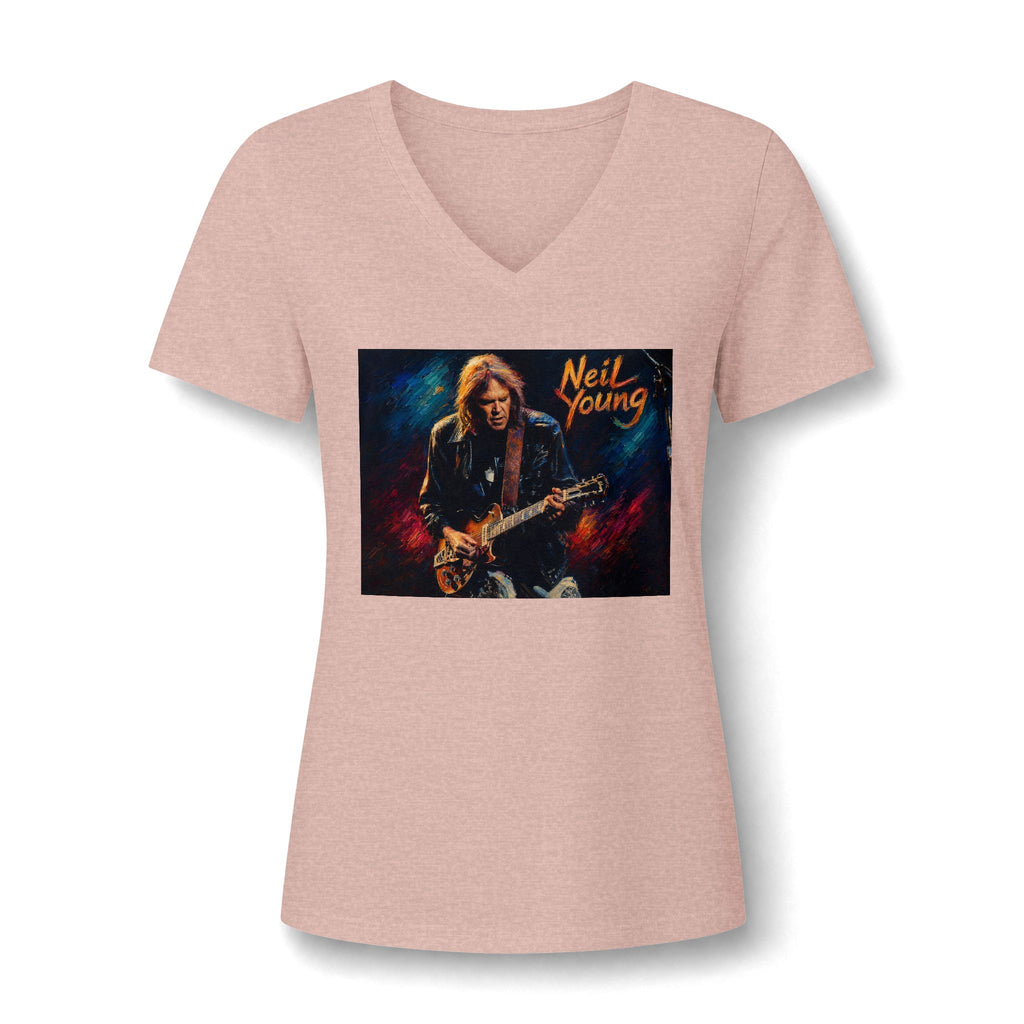 Neil Young Women's V Neck Tee