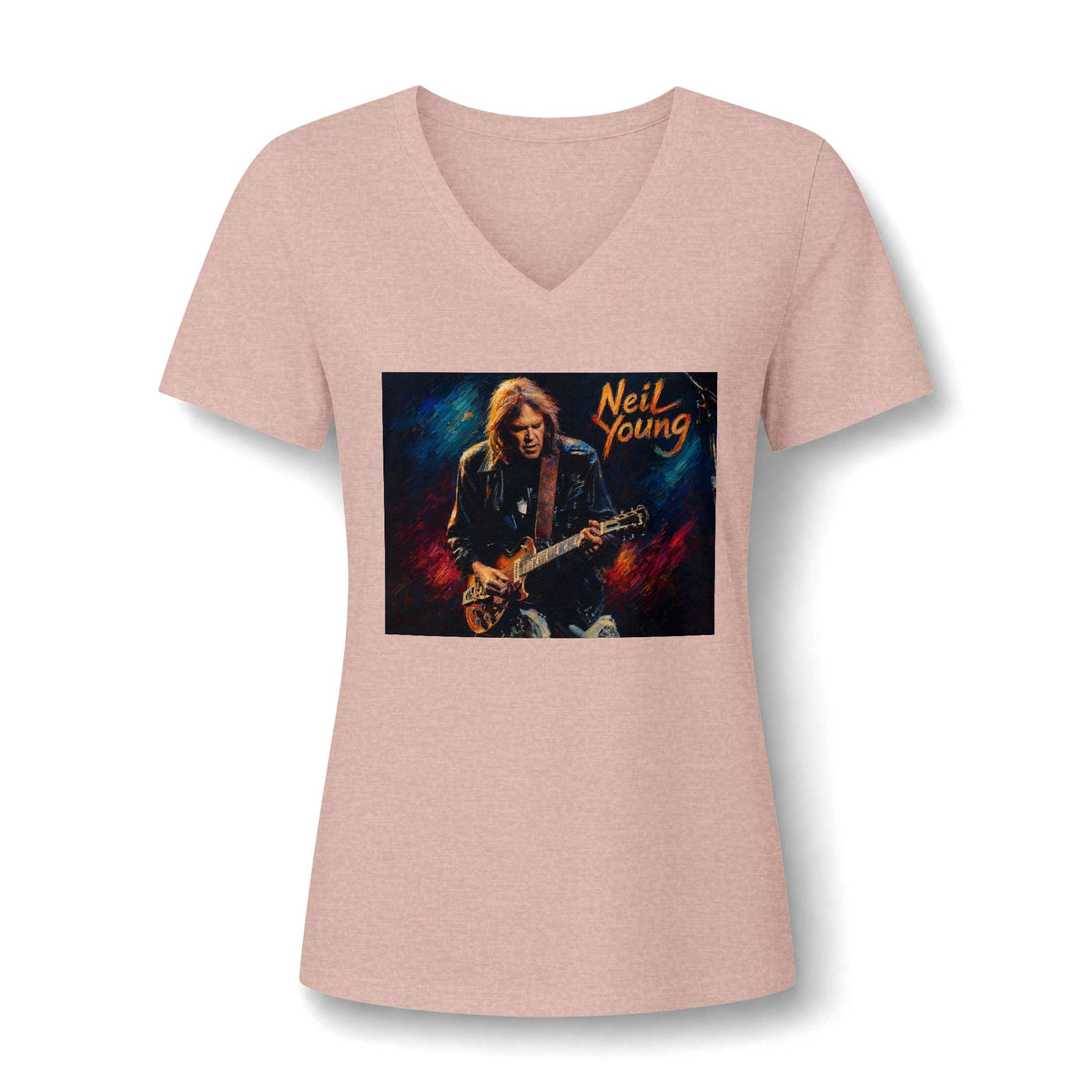 Neil Young Women's V Neck Tee