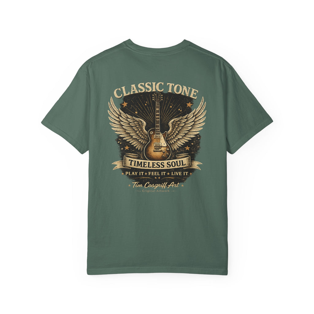 Classic Rock Guitar T-Shirt — "Classic Tone Timeless Soul" Vintage Band Tee