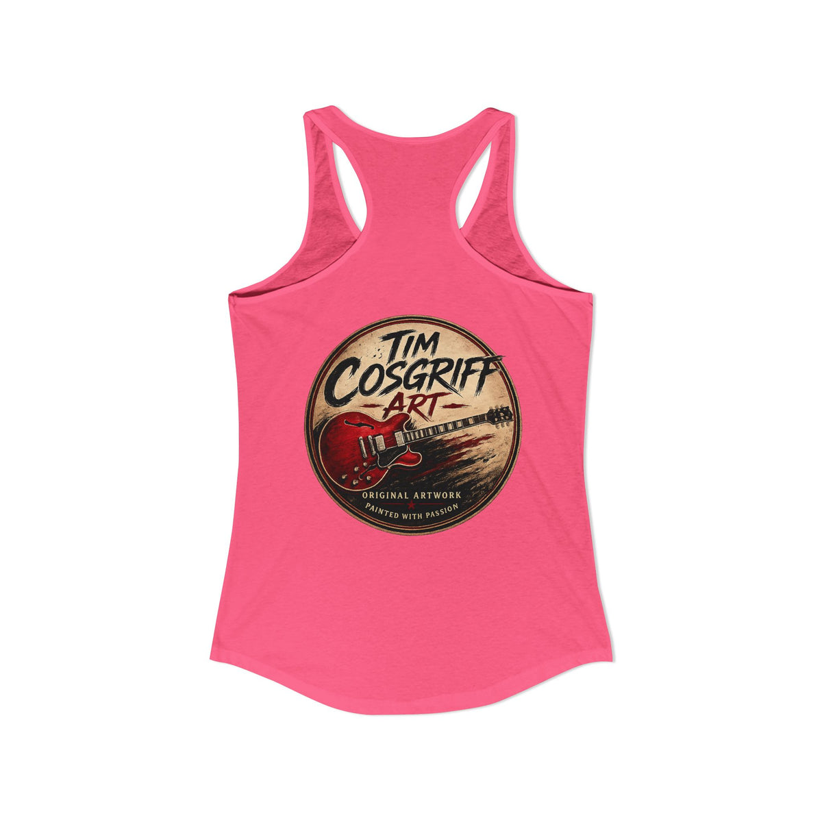 Rock Guitarist Hands on Les Paul Women's Ideal Racerback Tank