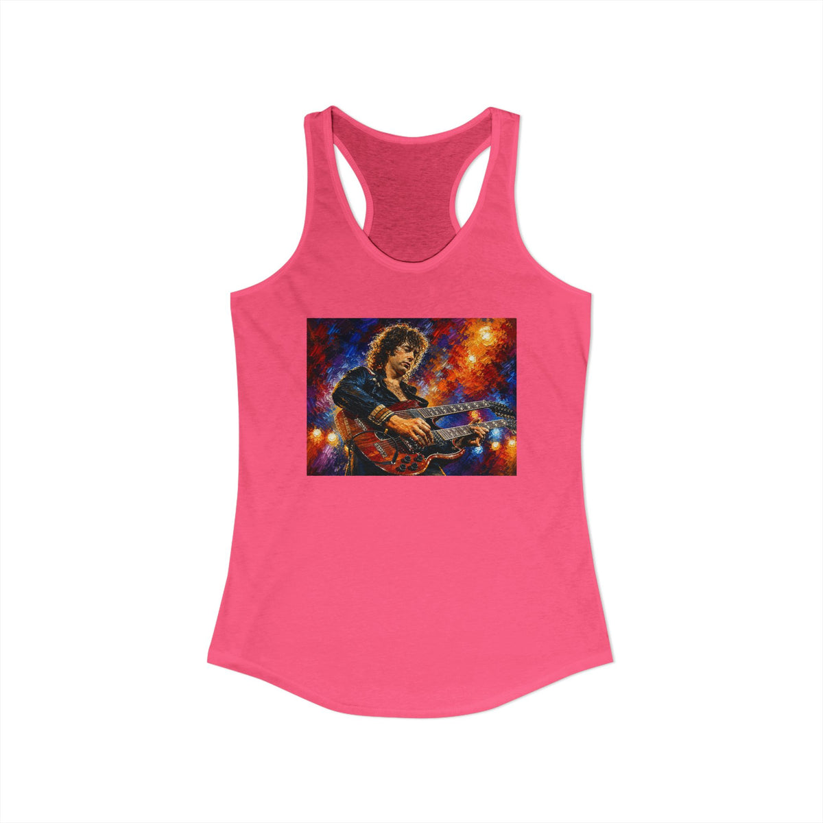 Jimmy Page Guitarist Women's Ideal Racerback Tank