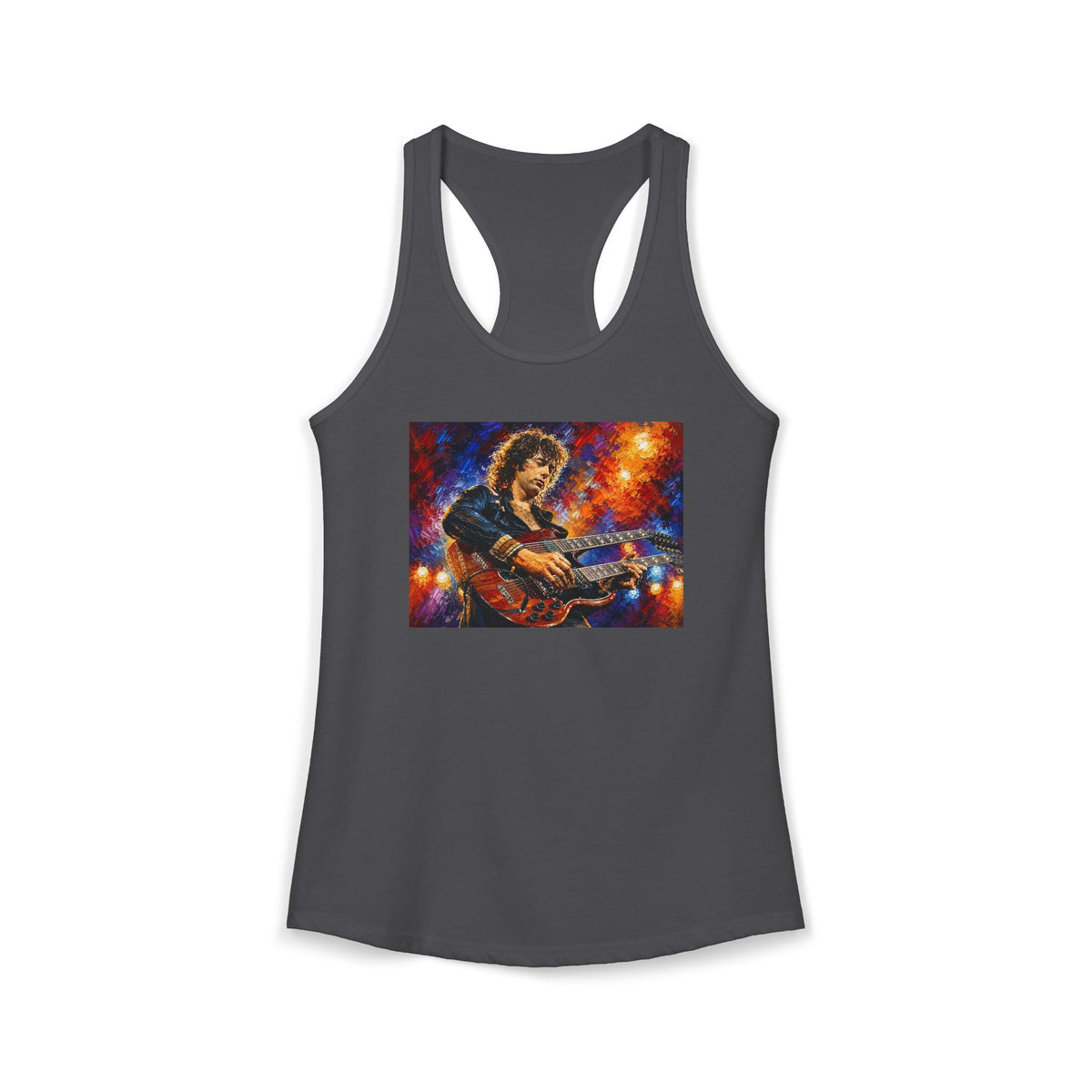 Jimmy Page Guitarist Women's Ideal Racerback Tank