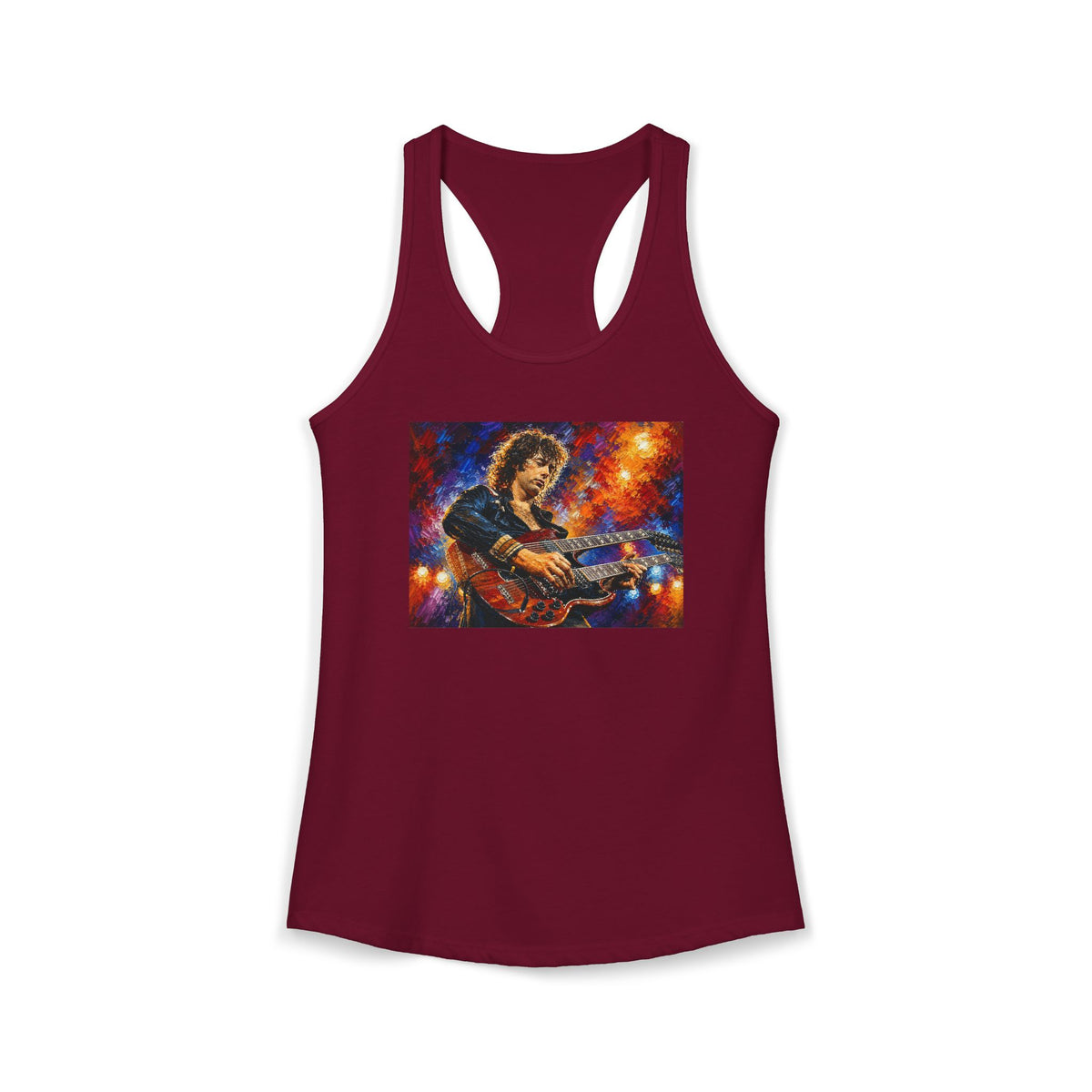 Jimmy Page Guitarist Women's Ideal Racerback Tank