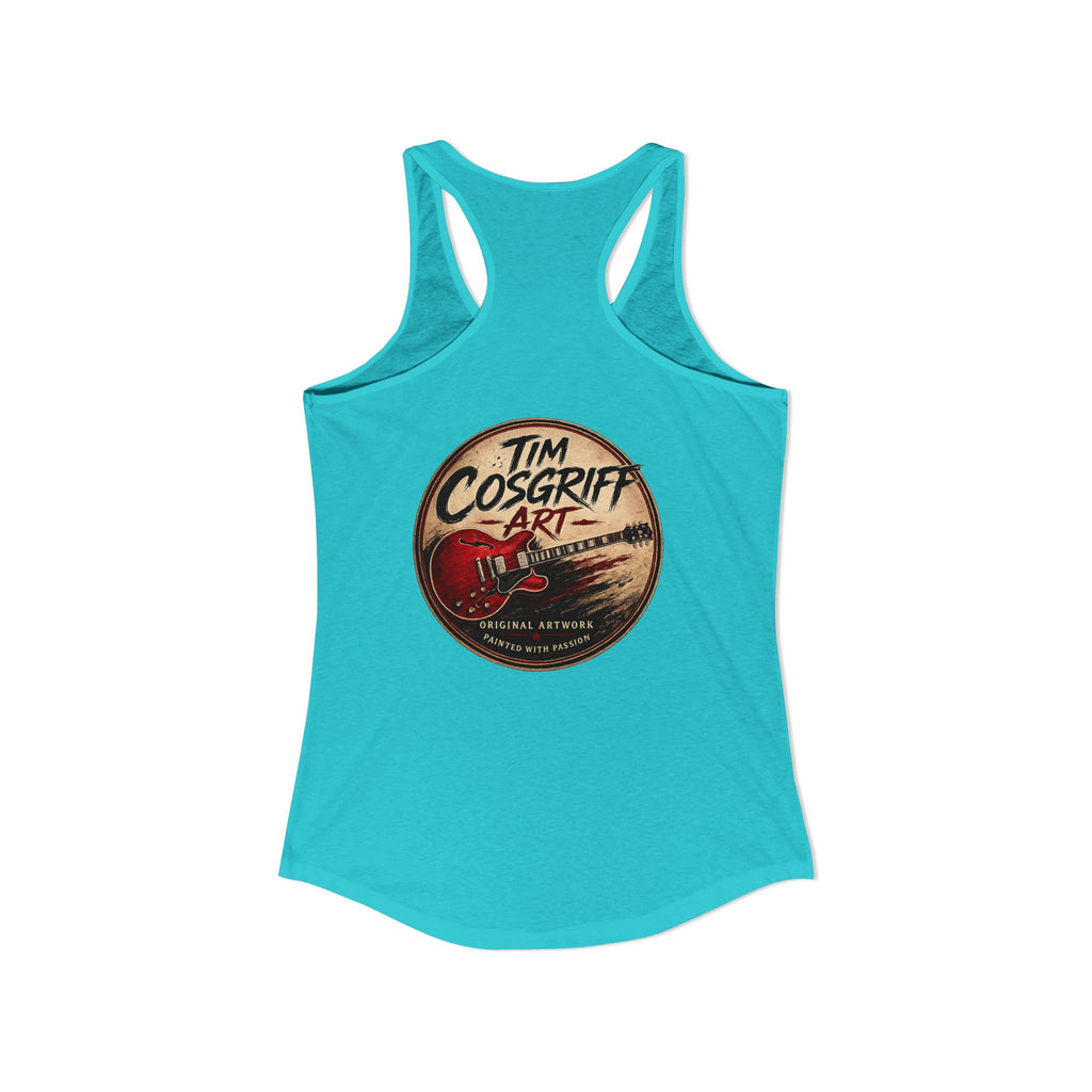 Jimmy Page Guitarist Women's Ideal Racerback Tank