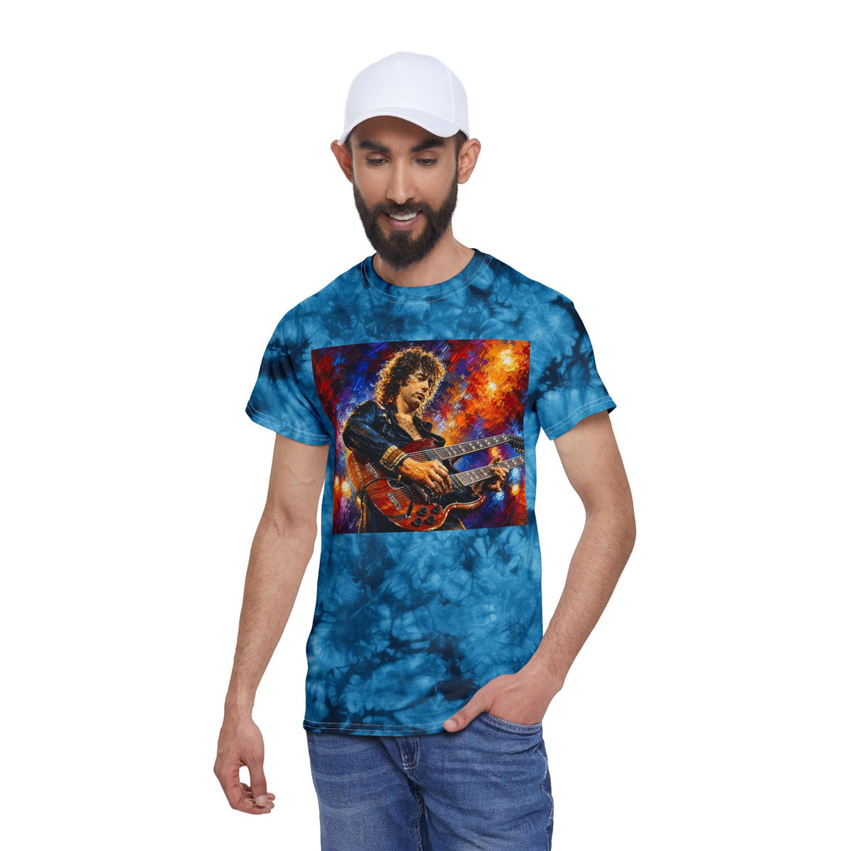 Jimmy Page Tribute Tie Dye T Shirt