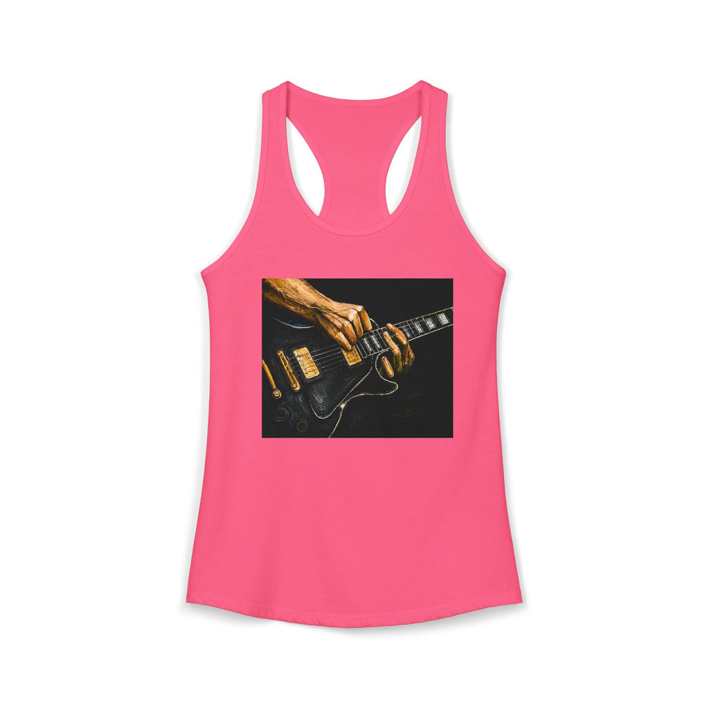 Rock Guitarist Hands on Les Paul Women's Ideal Racerback Tank
