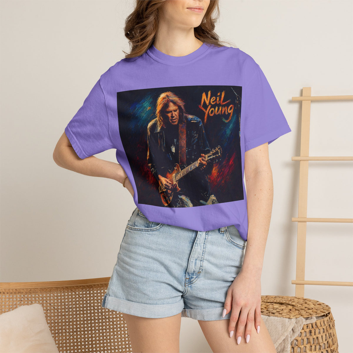 Neil Young Vintage Guitar T Shirt