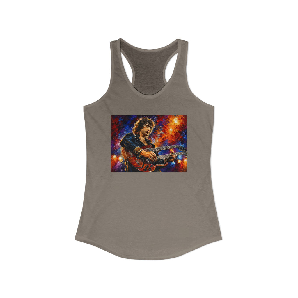 Jimmy Page Guitarist Women's Ideal Racerback Tank