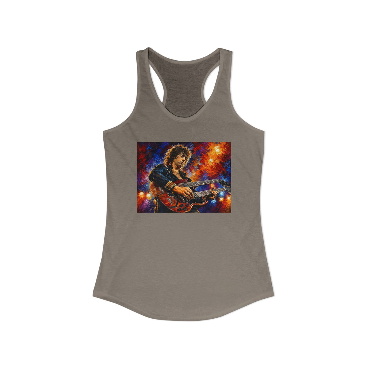Jimmy Page Guitarist Women's Ideal Racerback Tank