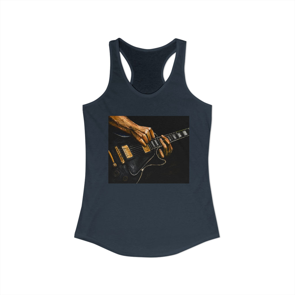 Rock Guitarist Hands on Les Paul Women's Ideal Racerback Tank