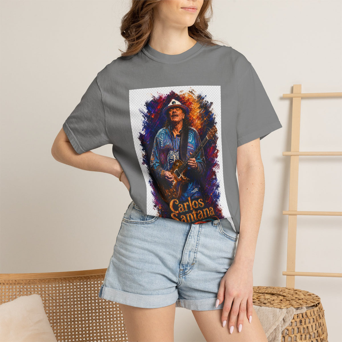 Carlos Santana Guitar  T Shirt