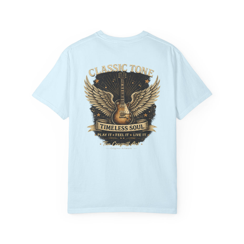 Classic Rock Guitar T-Shirt — "Classic Tone Timeless Soul" Vintage Band Tee