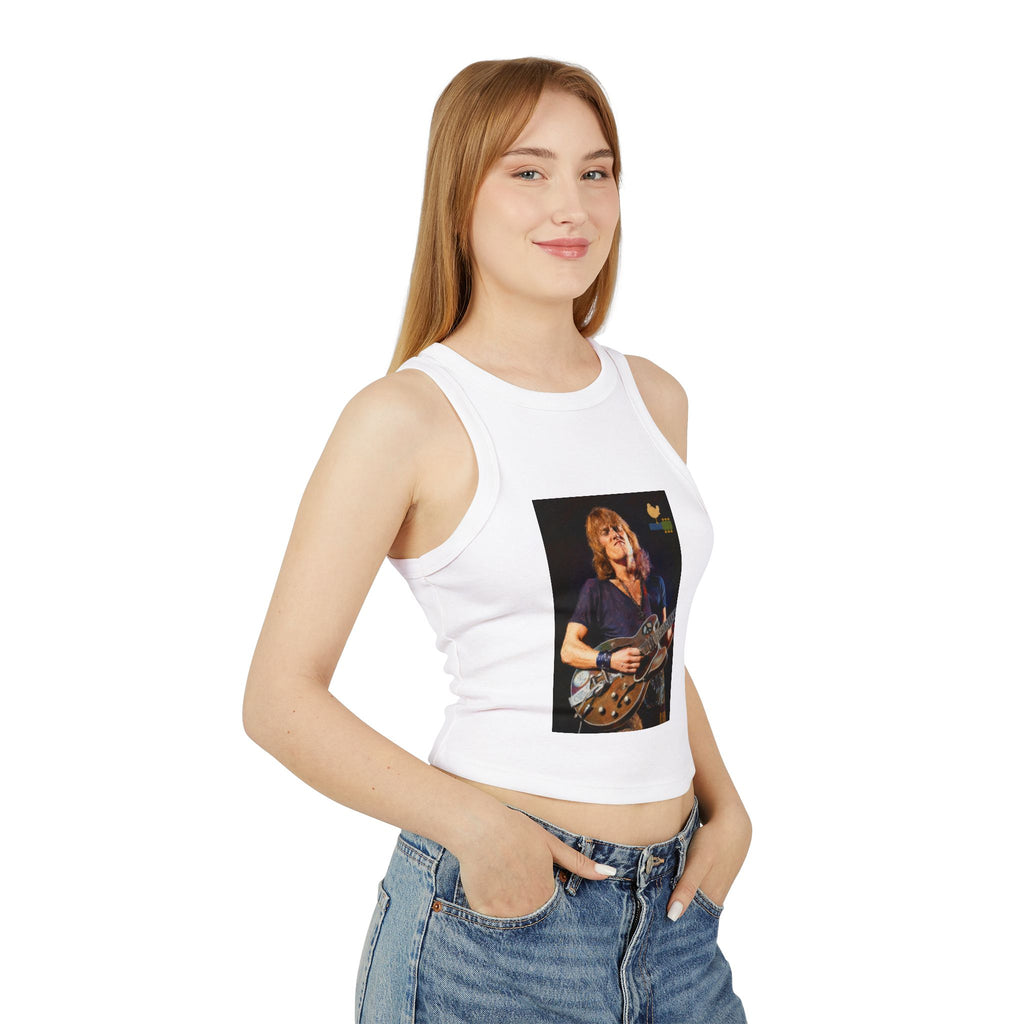 Alvin Lee at Woodstock Classic Rock Guitar Crop Racer Tank