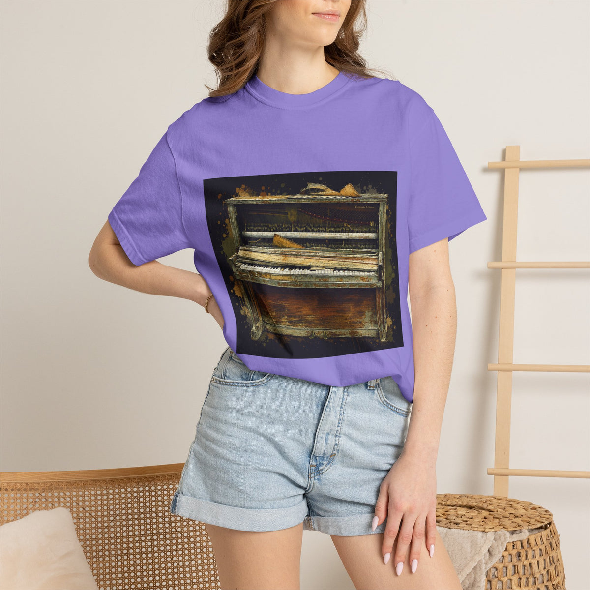 Vintage Piano Original Art T Shirt