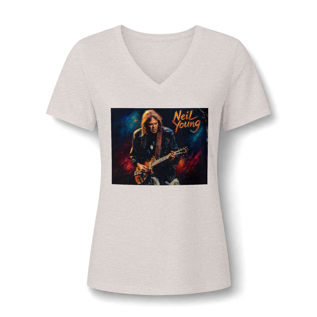 Neil Young Women's V Neck Tee