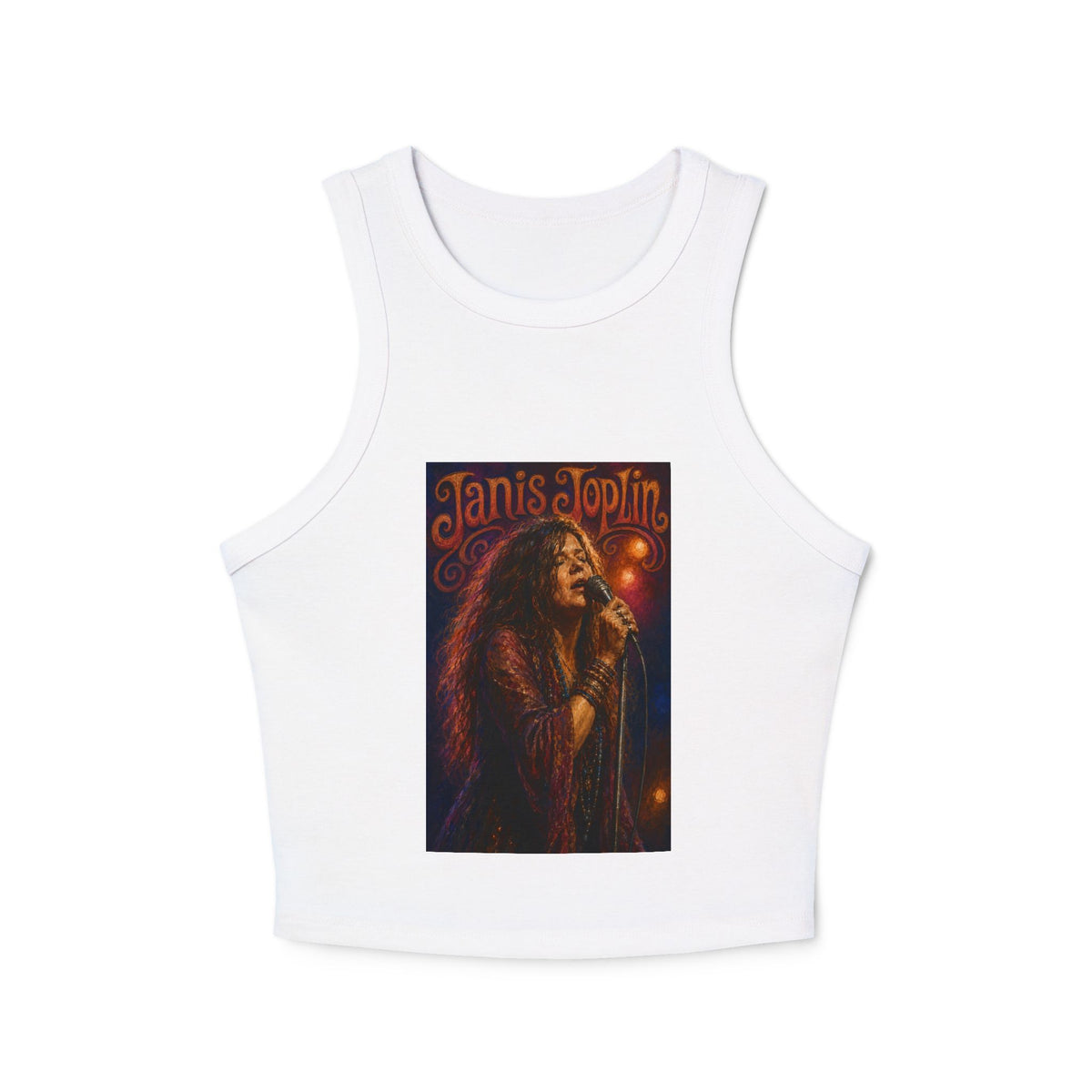Janis Joplin Classic Rock Crop Tank Timeless Soul Racer Tank