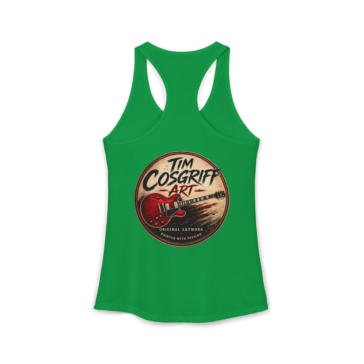 Rock Guitarist Hands on Les Paul Women's Ideal Racerback Tank