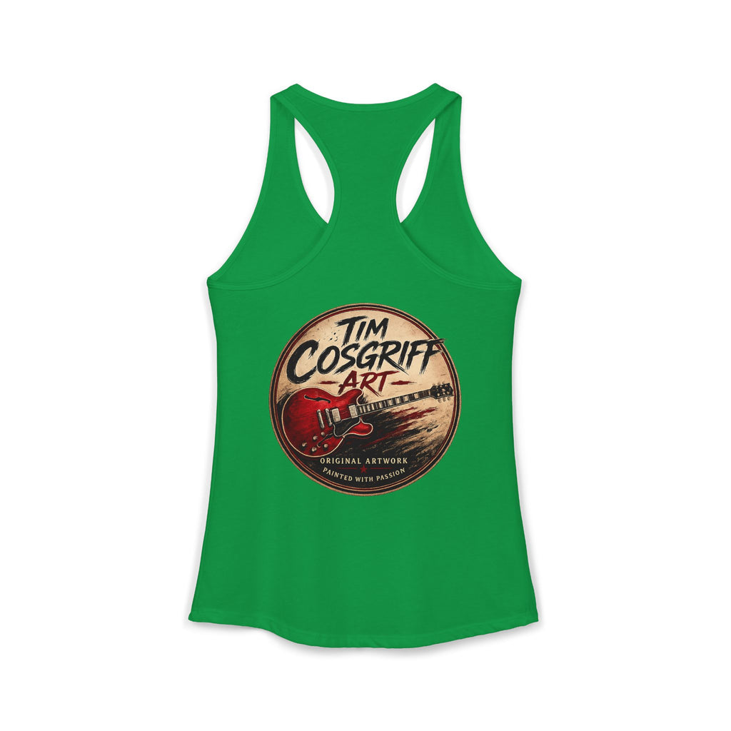 Rock Guitarist Hands on Les Paul Women's Ideal Racerback Tank