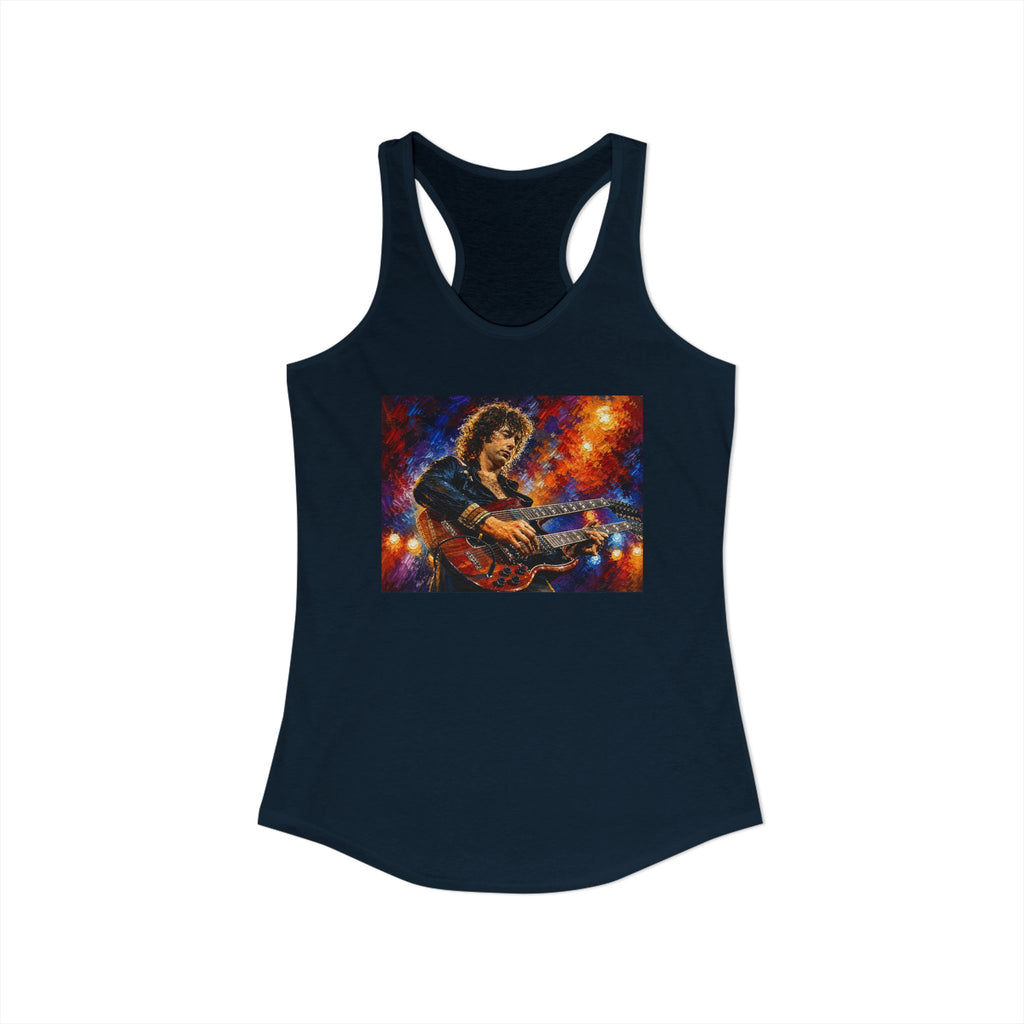 Jimmy Page Guitarist Women's Ideal Racerback Tank