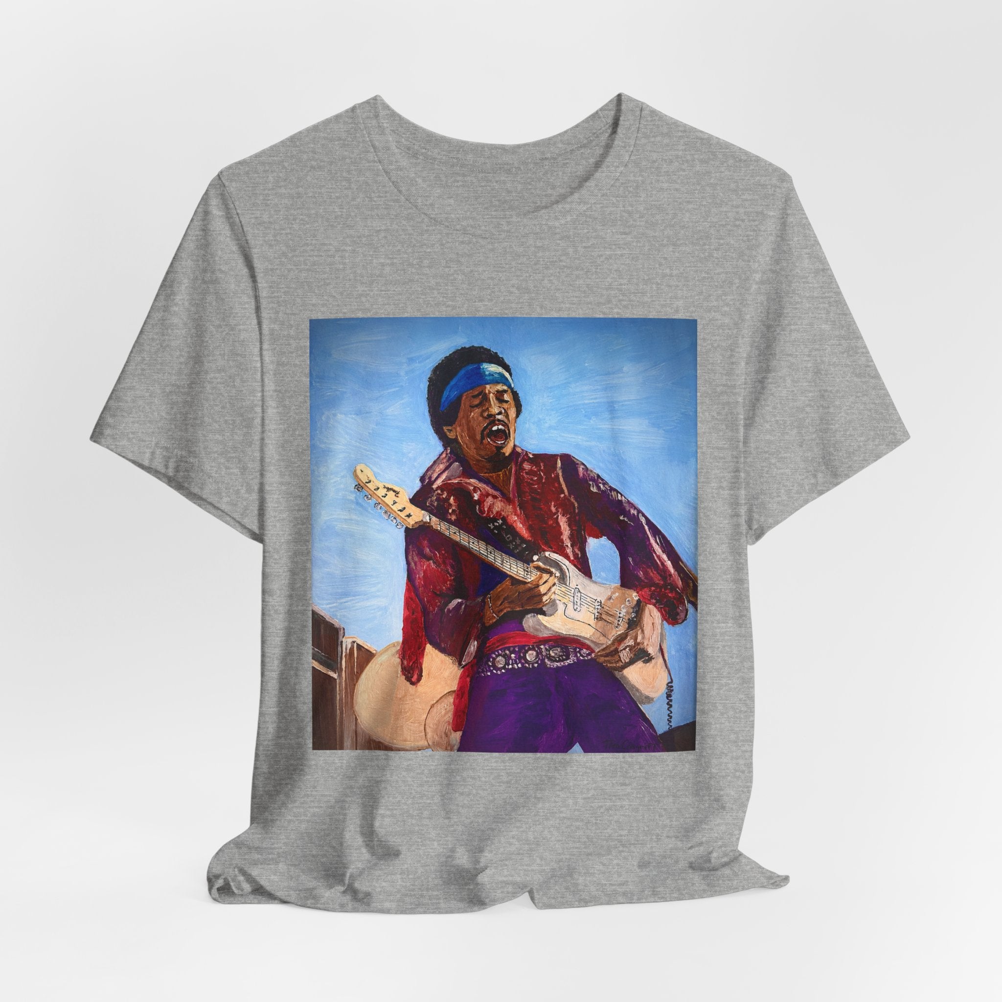 Jimi Hendrix Portrait Tee – Vintage Rock Guitarist Art T-Shirt