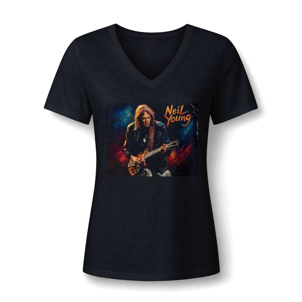 Neil Young Women's V Neck Tee