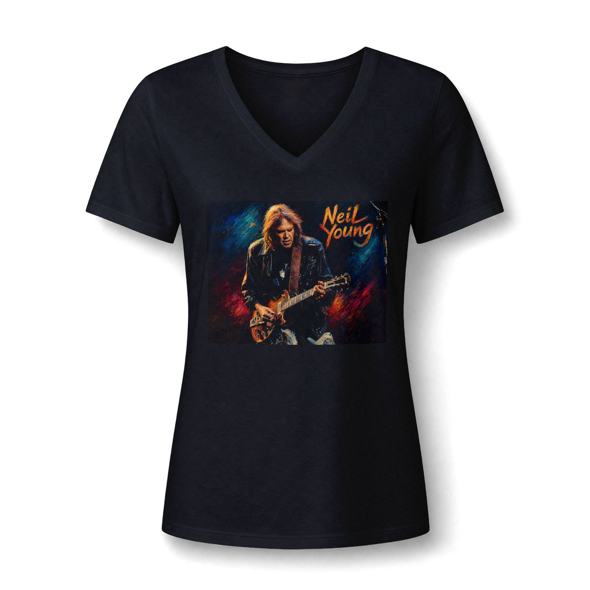 Neil Young Women's V Neck Tee