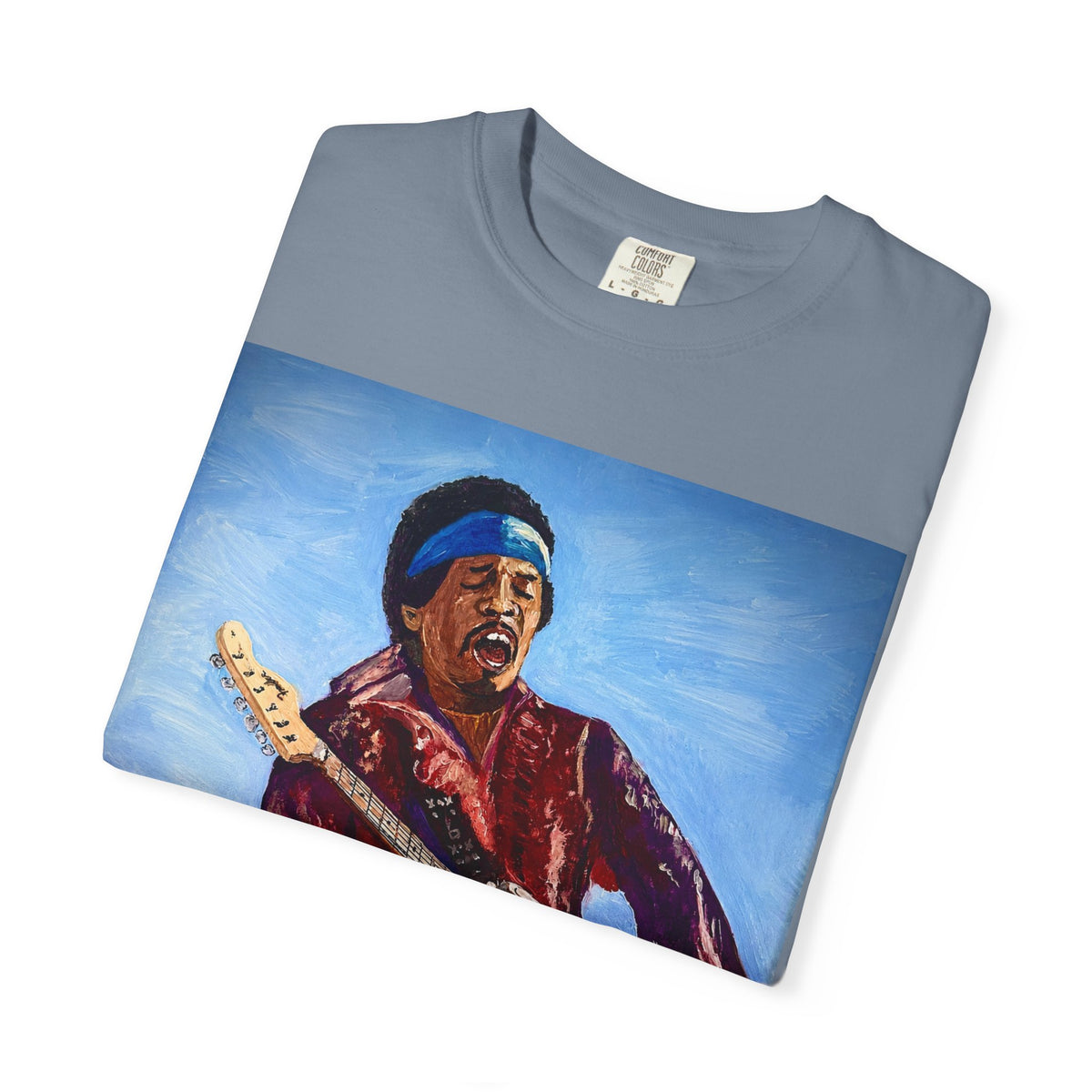 Jimi Hendrix Inspired Oil Painting Tribute T Shirt