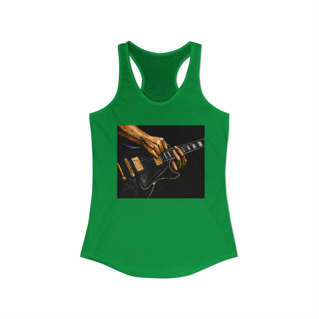 Rock Guitarist Hands on Les Paul Women's Ideal Racerback Tank