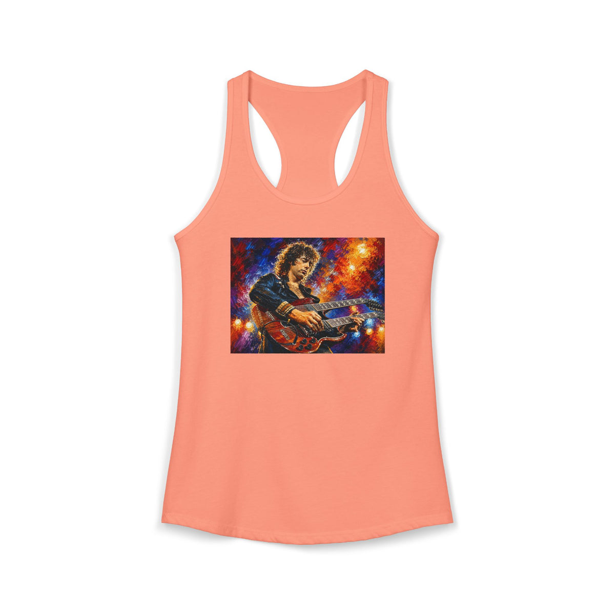 Jimmy Page Guitarist Women's Ideal Racerback Tank