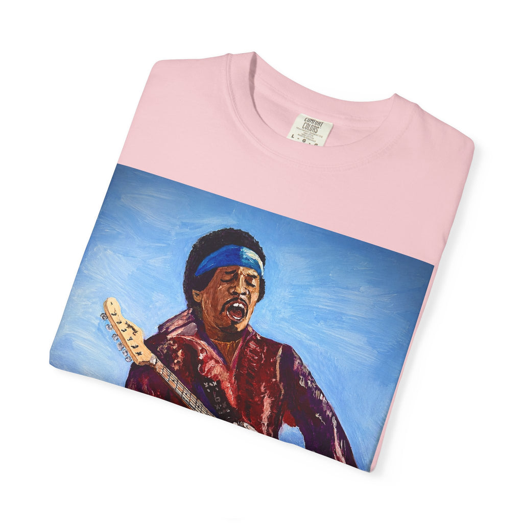 Jimi Hendrix Inspired Oil Painting Tribute T Shirt