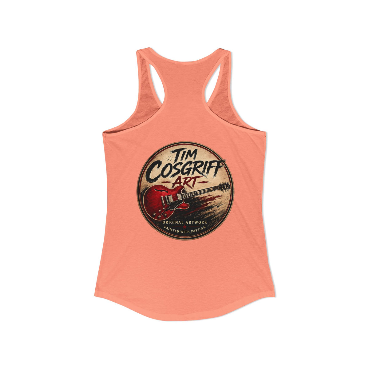 Rock Guitarist Hands on Les Paul Women's Ideal Racerback Tank