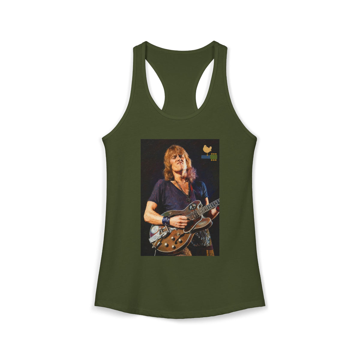 Alvin Lee at Woodstock Women's Racerback Tank
